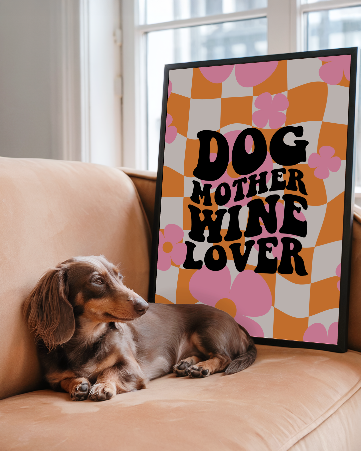 Poster Dog mother wine lover