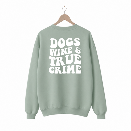 Sweater Dogs and wine