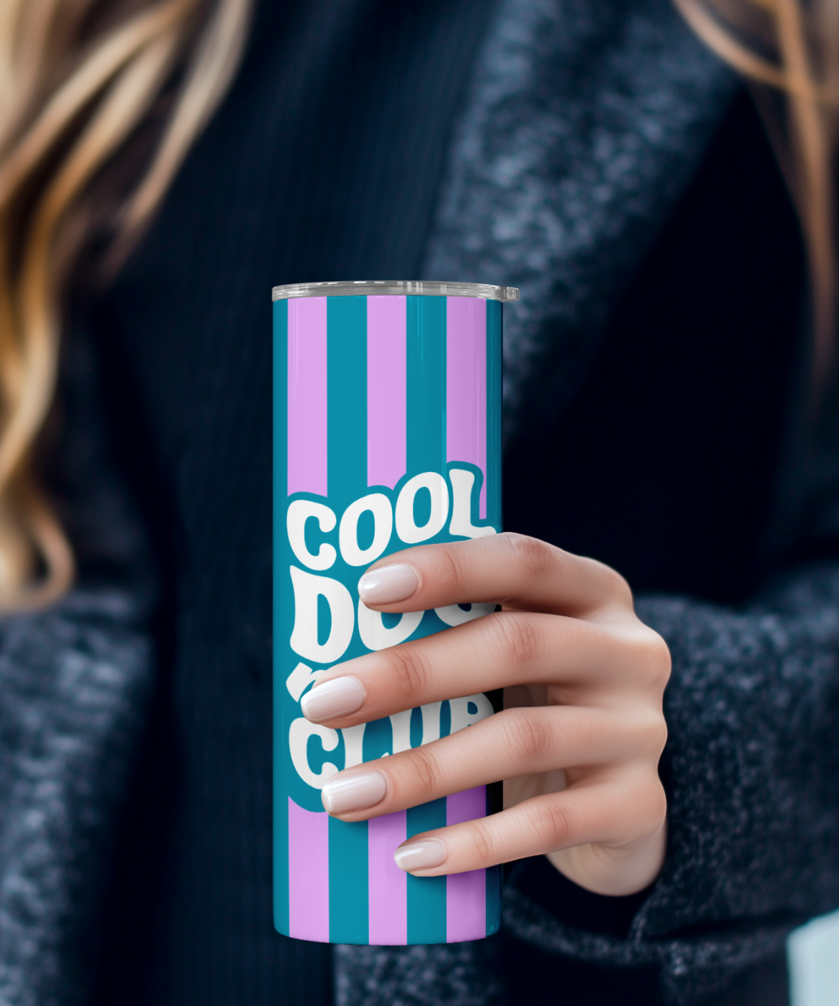 Tumbler Cool dog moms club BLUE