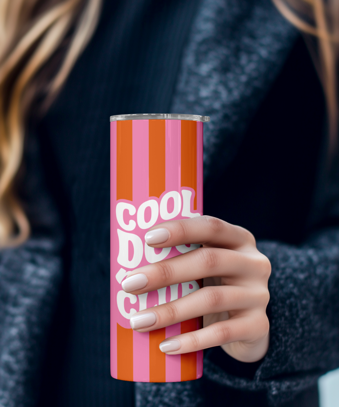 Tumbler Cool dog moms club PINK