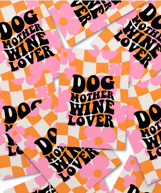 Kaart Dog mother wine lover