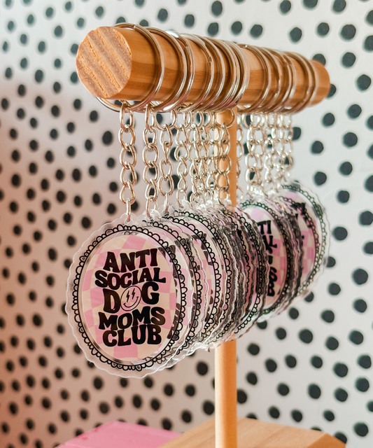 Sleutelhanger Anti social dog moms club