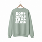 Sweater Dogs and wine